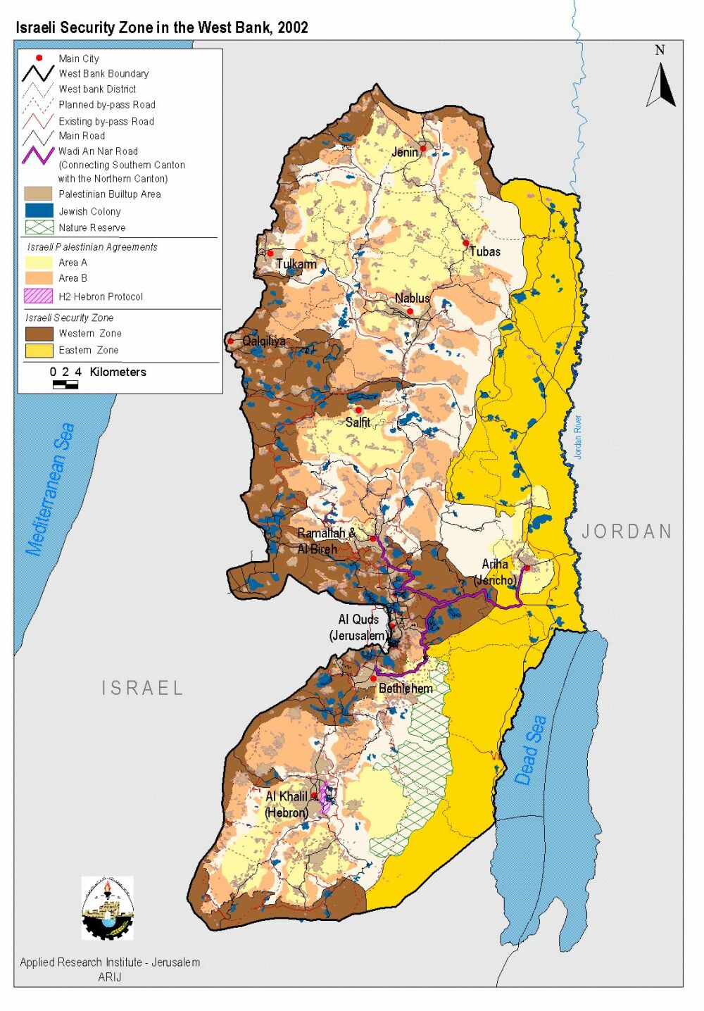 West Bank Map Settlements