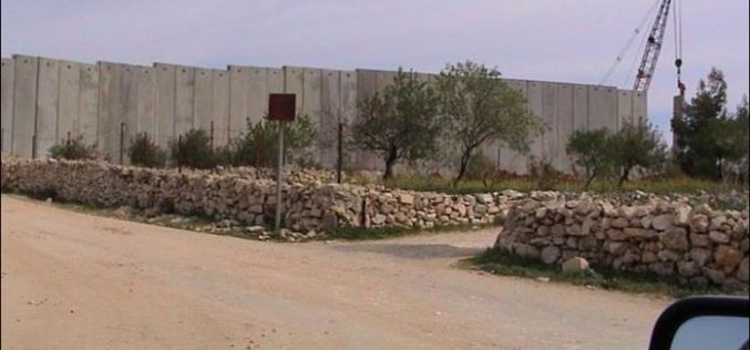 Installation of Wall blocks at Bethlehem Northern entrance