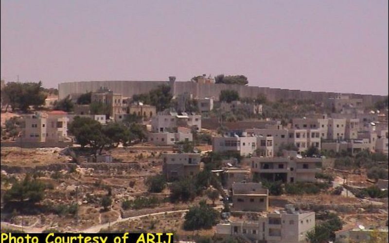 The wall constructions south of Jerusalem and the strangulation of Beit Jala town