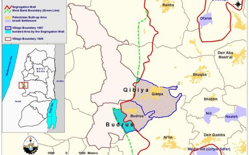 Israel illegally Re delineate the boundaries of the Palestinian Villages!   The case of Qibya and Budrus villages