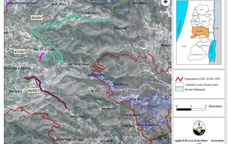 New Colonial Road to be constructed on lands of western Ramallah Villages.