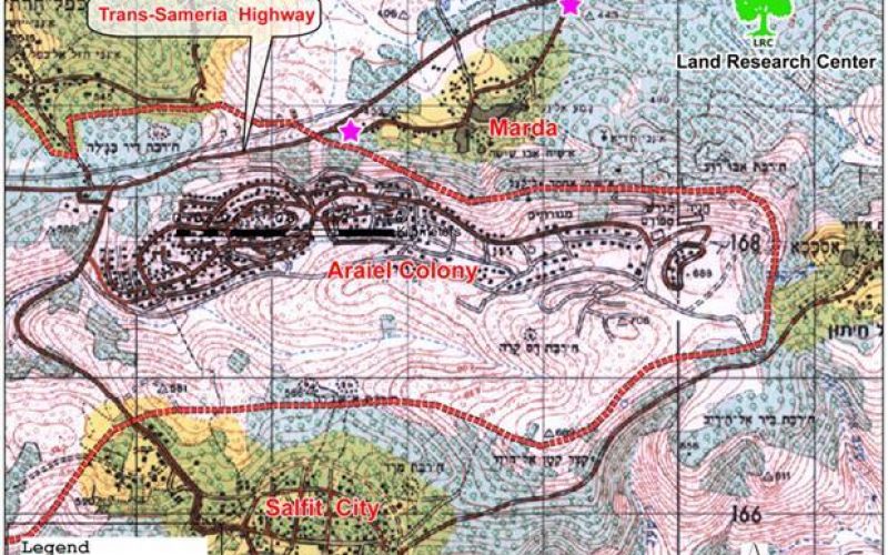 Imprisoning the village of Marda- Salfit governorate