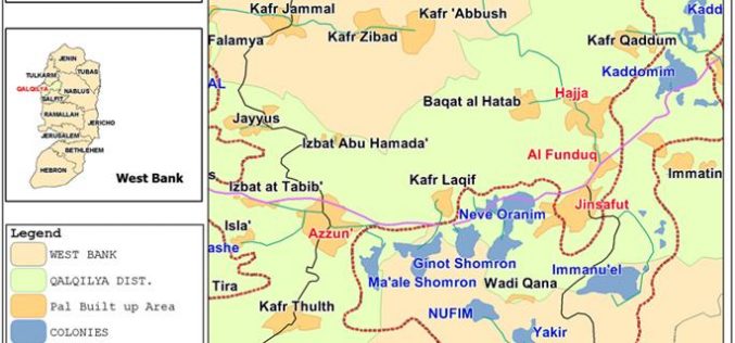 Continuous attacks, land confiscations and closures against Palestinian villages in Qalgiliya Governorate