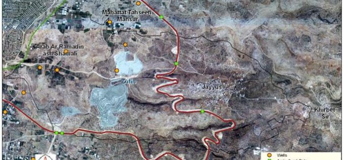 Subterranean Wells of Jayyus and Beit Amin villages in Qalqiliya governorate-swamped with waste dumped by Israeli settlers