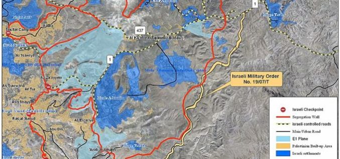 The Israeli Army to construct a new Road east of Ma’ale Adumim Settlement Bloc