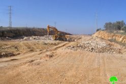 Israeli Occupation Authorities commence the construction of a new section of Bypass Road Number 5