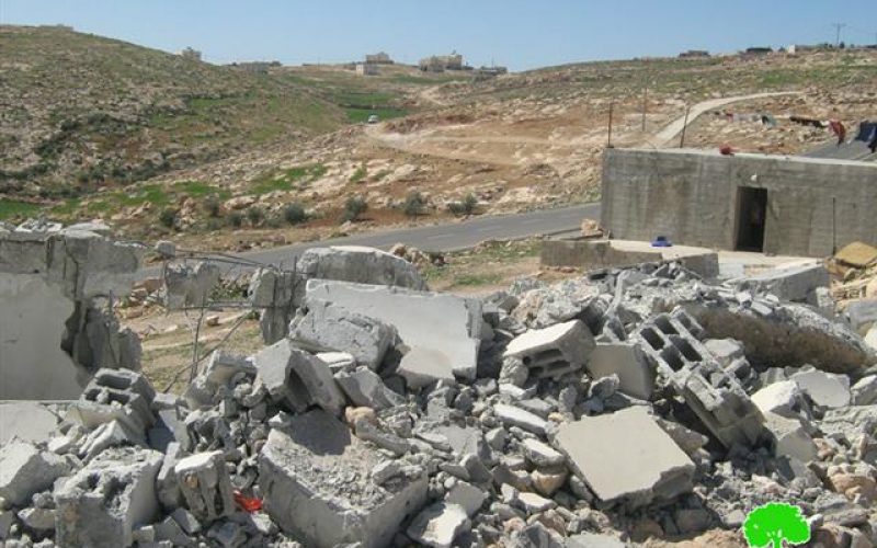 The demolition of a Palestinian House in Ad Deirat Village south of Yatta town
