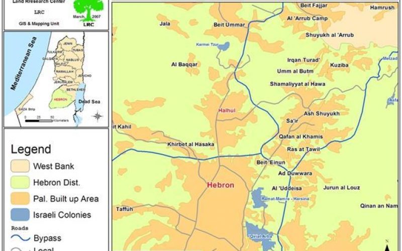 Israeli Occupation escalates War on Palestinian Livelihoods <br> The Prevention of Land Rehabilitation in Hebron and Bethlehem Governorates