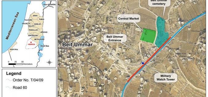 A New Road Barrier to Close the Main Entrance of the Town of Beit Ummar