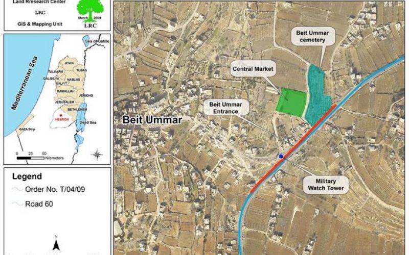 A New Road Barrier to Close the Main Entrance of the Town of Beit Ummar