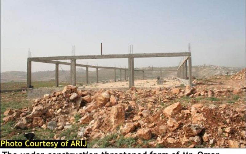 اخطارات اسرائيلية بالهدم في منطقة جبل هراسة شرق مدينة بيت ساحور