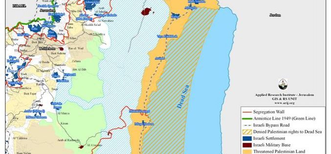 Que se cache-t’il derrière la proposition israélienne de transformer 139.000 dounams sur les rives de la Mer Morte en Terres d’Etat?