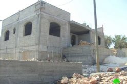 إخطار عدداً  من المنشآت السكنية الفلسطينية بوقف البناء في قرية كفر قليل