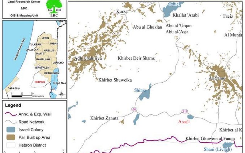 Asae’l Outpost colonists drive Abu ‘Awad Family out of their caves and lands in southern As Samu’