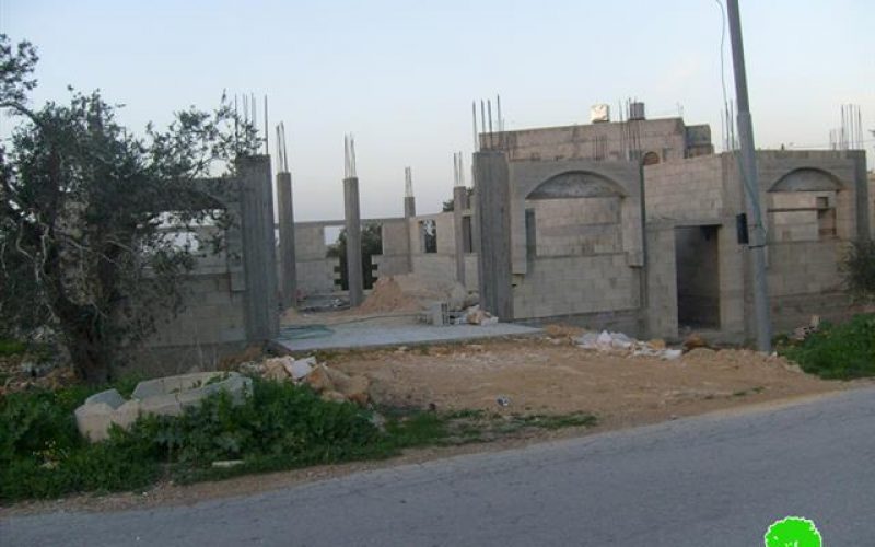 Halt of construction notifications in the village of Azzun