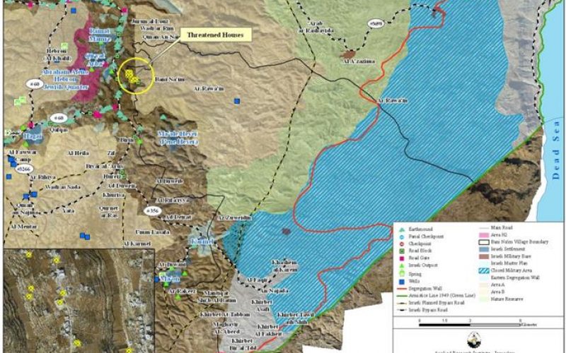 Halt of Construction Orders in Bani Na’im town east of Hebron city.