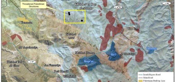 “Force Displacement in the Jordan Valley” <br> Israeli Military Orders to evacuate Five Families in Khirbet Al Ras Al- Ahmar East of Tubas Governorate