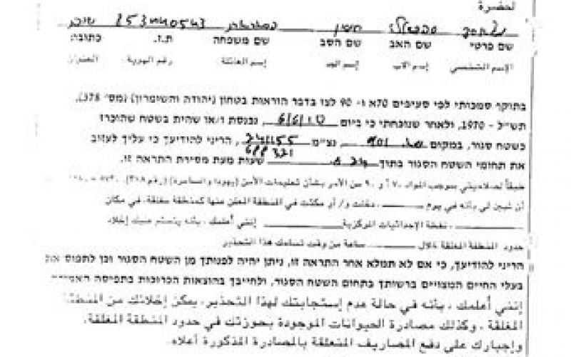 Eviction Notices in Al Ras Al Ahmar and Atouf
