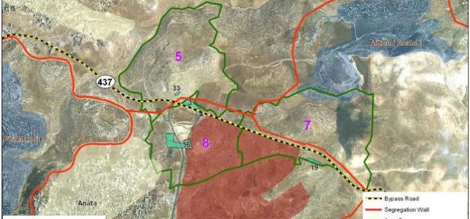 “Manipulating the International Humanitarian Law (IHL)” <br> ‘Anata Town to lose more of its lands for Israeli Public Use