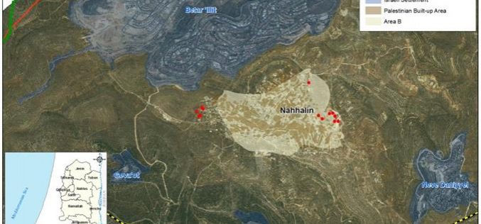 New Israeli halt of construction Orders in Nahhalin Village Southwest of Bethlehem Governorate