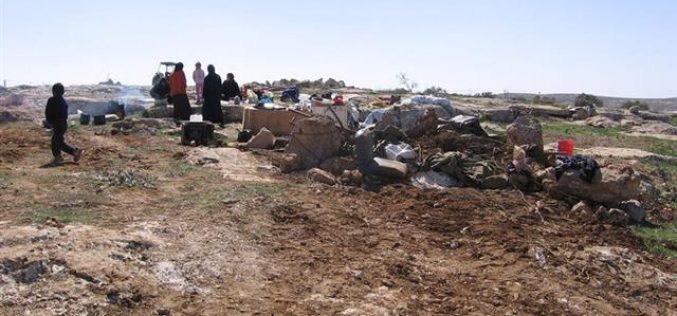Demolishing tents and Water Wells  in Susiya – Yatta Town
