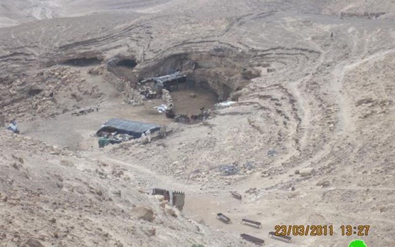 Stop Work and Demolition Orders against Palestinian Structures and Caves in Arab Al Rashayda Village