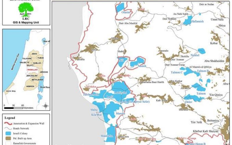 The Segregation Wall, the Israelis Confirm Land Confiscations in western village -Ramallah governorate