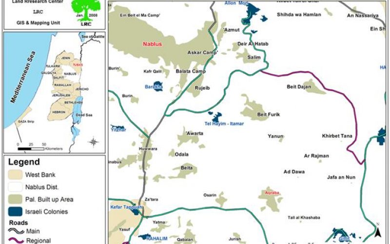 Israeli Occupation Forces Issues Demolition Orders Against Water Cisterns in Aqraba town south Nablus