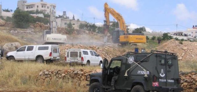The Israeli Occupation Demolishes Two Water Cisterns in Al Harayeq – Hebron City