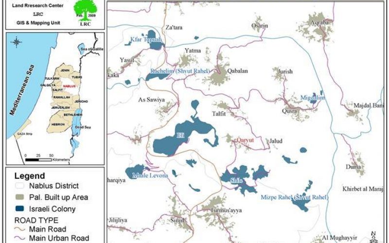 Converting 189 Dunums into “State Property”  in Qaryut – Nablus Governorate