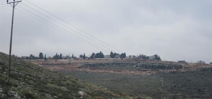 الاحتلال الإسرائيلي يخطر باستمرار وضع اليد على أراض في قرى سرطه حارس و بروقين- محافظة سلفيت