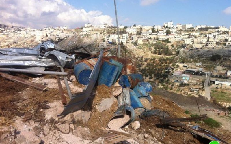 Demolishing a Shack and Leveling Lands in Sur Baher – Jerusalem city