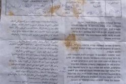Distribution of Stop Work and Demolition Orders in Bani Ne’im – Hebron Governorate