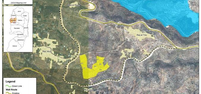 إخطارات عسكرية تتضمن الإخلاء القسري لنحو 45 دونما  في أراضي قرى رأس طيرة و الضبعة
