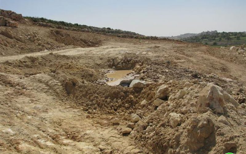 The Israeli Occupation Army Demolishes Two Cisterns in Halhul
