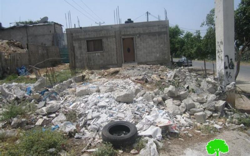 الاحتلال الإسرائيلي يهدم مسكناً  في عزبة الطبيب / محافظة قلقيلية
