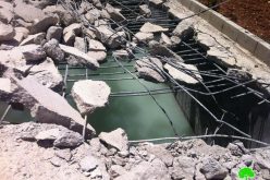 Demolishing a Cistern in Beit Hanina north of Jeruaslem city