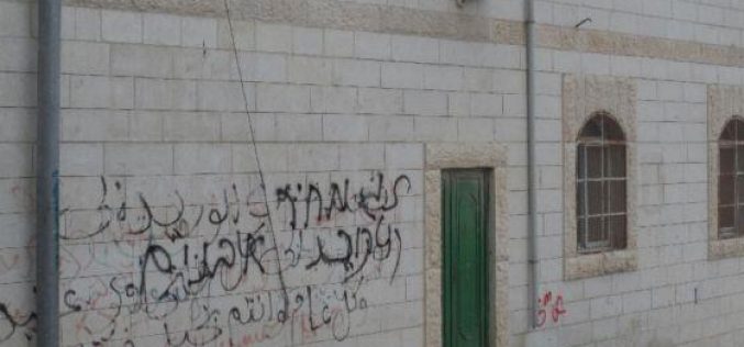 مستعمرون يعتدون على مسجدين ومركبتين فلسطينيتين في قرية تقوع