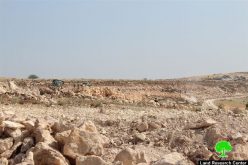 Leveling Huge Areas of Palestinian Lands in Jamroora village near Tarqumiyya