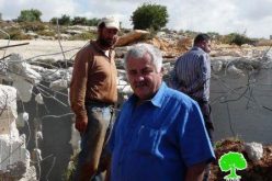 تدمير أراضي مستصلحة حديثاً في بلدة عقربا / محافظة نابلس