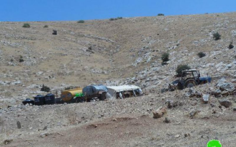 Notifying  Bedouin Families of Having to Stop Building in Al-Farisiyya