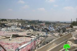 Demolition of a number of commercial structures in Jenin