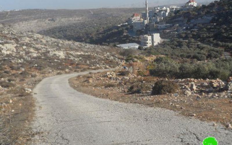 The Israeli occupation closes the entrance of Burqa village in Ramallah