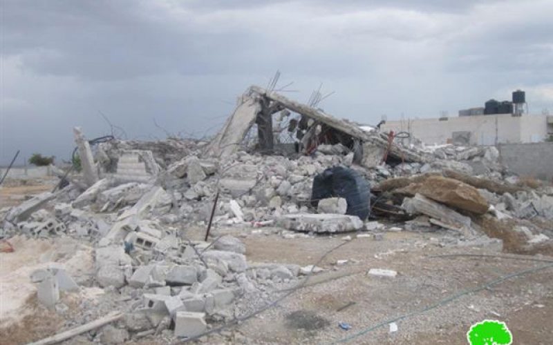 Demolishing a residence in Jericho