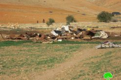 The Israeli occupation demolishes a number of residences and barns in Al Jiftlik