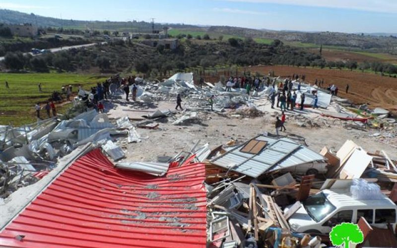 The occupation demolished a commercial structure in Hebron