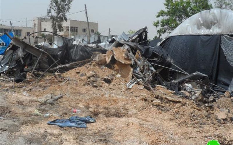 A carwash demolished in Haris village