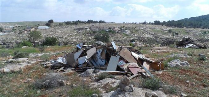 Demolition of an Agricultural Room Al-Tawani village, in Yatta