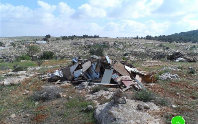 Demolition of an Agricultural Room Al-Tawani village, in Yatta