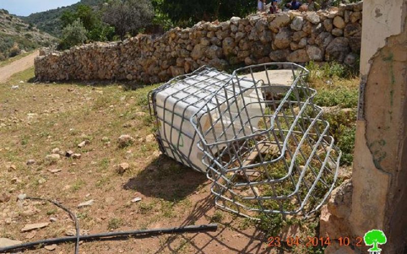 إتلاف 24 غرسة زيتون وإعطاب ثلاثة خزانات مائية في بلدة قراوة بني حسان